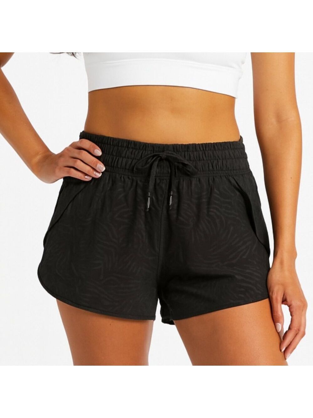 90 Degrees Black Lined Shorts Size Large Quick Dry Athletic Summercore